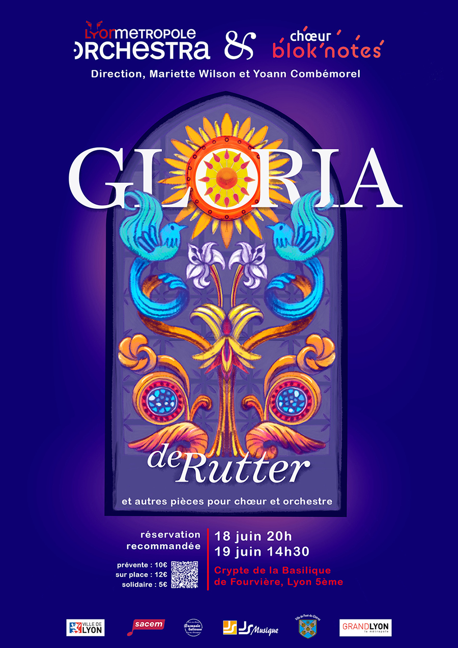 Concert GLORIA de Rutter avec le Choeur Blok'notes et Lyon Métropole Orchestra Concert GLORIA de Rutter avec le Choeur Blok'notes et Lyon Métropole Orchestra